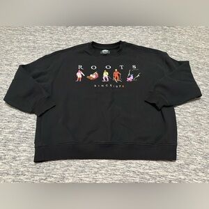 Roots Skier Crewneck Sweater Size Small - oversized
